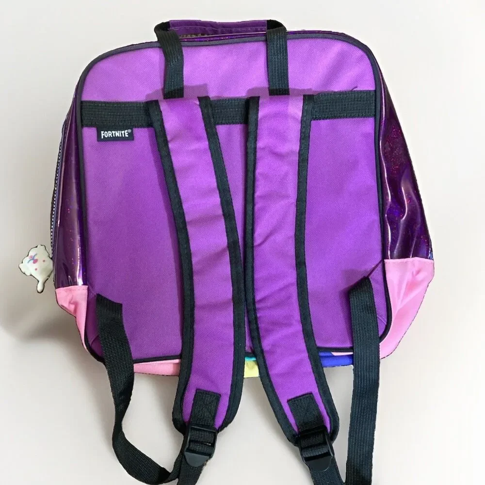 Fortnite Loot Llama Purple Sparkle Backpack / Overnight Bag Unicorn 2018 SPIRIT